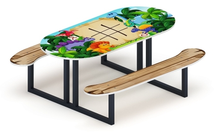 Столик детский овальный Крестики-нолики - МФ 31.01.09-03, фото 2