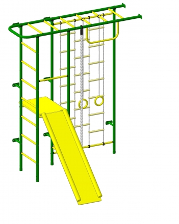 Детский спортивный комплекс Пионер 11Л зелёно/жёлтый, фото 1