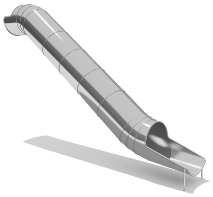 Горка из нержавеющей стали ГГТН-765.2500.004 для детской площадки, фото 1