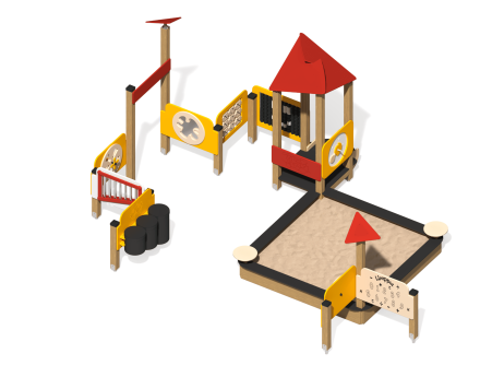 Песочный дворик ИК-162.1 для детской площадки, фото 1