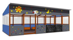 Теневой навес серия Космос ВСТ 1516 40 м2 для улицы