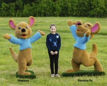 Топиари кенгуренок Мируша - газон Eco