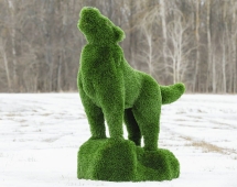 Топиари Волк на камне - газон Deluxe