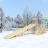 Зимняя деревянная горка "IgraGrad Snow Fox 12 м" с двумя скатами, без окраски