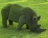 Топиари Носорог, пасется - газон Eco