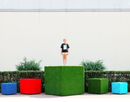 Топиари композиция геометрические фигуры Два куба - газон Eco, фото 3