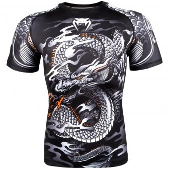 Рашгард Venum Dragon's Flight Black/White S/S, фото 1
