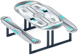 Столик детский овальный Космопорт МФ 31.01.09-04, фото 1