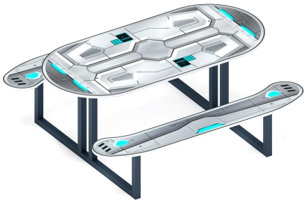 Столик детский овальный Космопорт МФ 31.01.09-04, фото 2