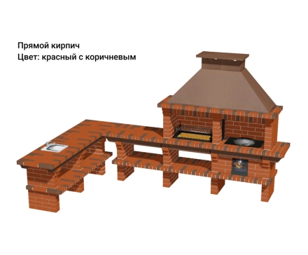 Печь Аристократ 7304 Прямоугольный кирпич микс коричневого с желтым, фото 11