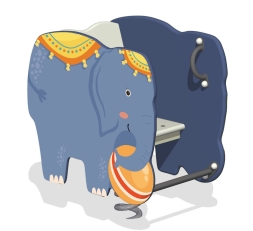 Качалка на пружине Слон КБ-54 для игровой площадки, фото 1