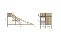 Деревянная зимняя горка Snow Fox, скат 5,9 м