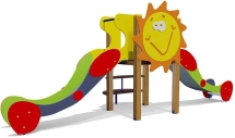 Горка двойная Солнышко 08412 для детской площадки