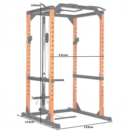 Силовая рама и тяга сверху DFC DCGE03 (чёрный/оранжевый, четыре короба), фото 5
