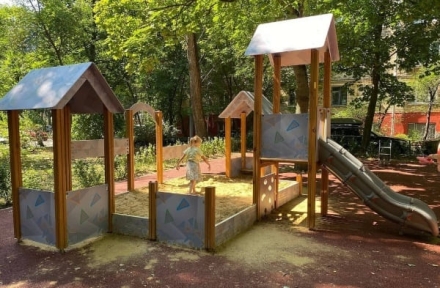 Песочный дворик Усадьба ПС108.00.1 для детской площадки, фото 4