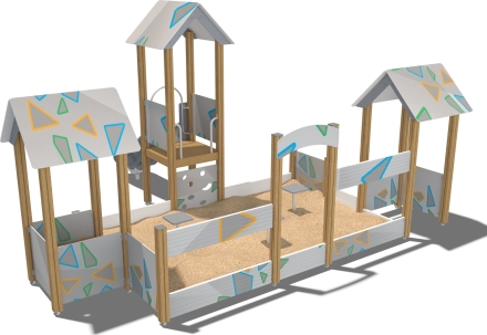 Песочный дворик Усадьба ПС108.00.1 для детской площадки, фото 2