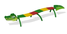 Лавочка Крокодил МФ-39.1 для детской площадки Лавочка Крокодил МФ-39.1 для детской площадки
