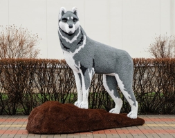 Топиари Волк на камне большой - газон Eco, фото 1