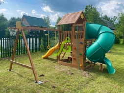 Детская площадка IgraGrad Крафт Pro 4 с трубой мод.2, фото 7