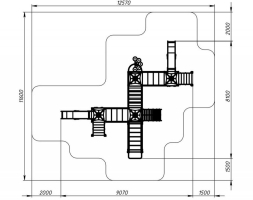 Детская игровая площадка Космопорт Космос ДИК 2.14.07-12 H=1200, фото 6