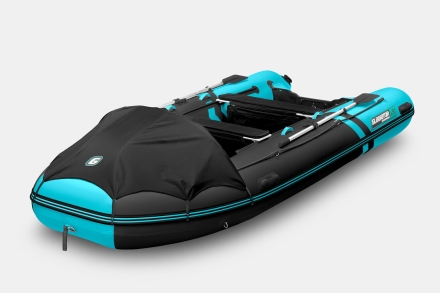 Gladiator E 450 PRO AIR черно-бирюзовый моторная лодка ПВХ, фото 1