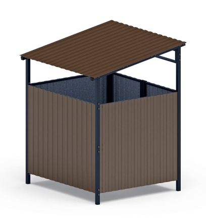 Навес контейнерной площадки для мусора (1 секция) МФ 55.02.02.1-02, фото 2