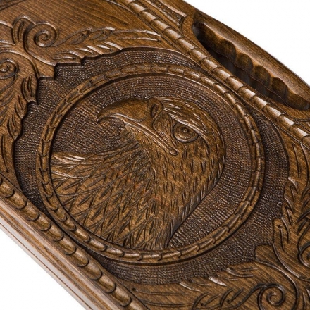 Нарды резные "Орел" с ручкой 50, Haleyan, фото 1