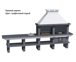 Печь Аристократ 730 S Прямоугольный кирпич микс коричневого с желтым, фото 12