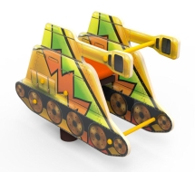 Качели на пружине «Танк», паттерн "Этник" КЧ052.01 Качели на пружине «Танк», паттерн "Этник" КЧ052.01