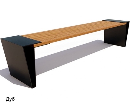 Скамейка уличная Мегаполис, Лиственница 0,6 м, фото 3