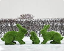 Топиари композиция Зайцы, 3 шт - газон Premium Топиари композиция Зайцы, 3 шт - газон Premium