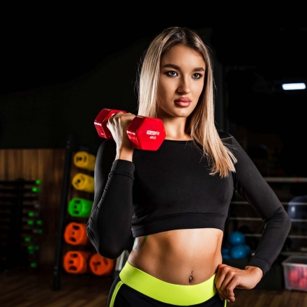 Гантель в виниловой оболочке PROFI-FIT 4 кг, фото 5