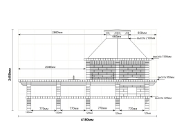Печь Аристократ 730 S Прямоугольный кирпич желтый, фото 7