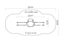 Горка двойная Печка 08410 для детской площадки