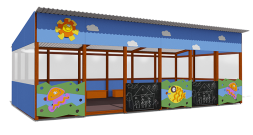 Теневой навес серия Тропикана ВСТ 1515/3 40 м2 для улицы