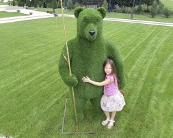 Топиари медведь Михайло рыбак - газон Eco, фото 5