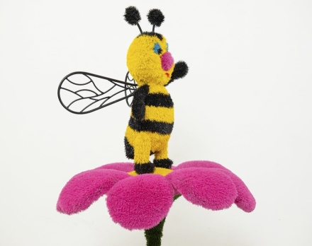 Топиари композиция Пчелка на фиолетовом/розовом цветке - газон Eco + Deluxe, фото 9