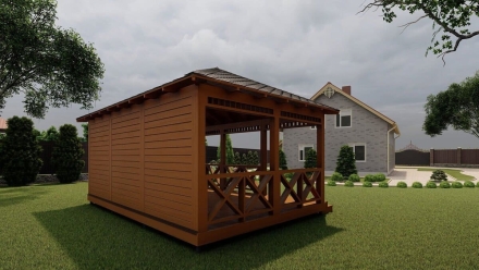 Прямоугольная беседка КАМЕНКА, фото 4