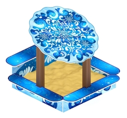 Песочница с навесом Ромашка (Снежная королева) - ИО 5.01.16-02, фото 4