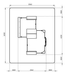 Песочный дворик двойной большой с навесом Домик (Ракушки) - ИО 6.01.03-01, фото 6