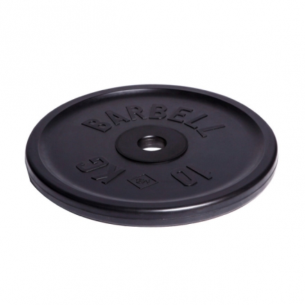 Диск олимпийский Barbell d 51 мм чёрный 10 кг, фото 1