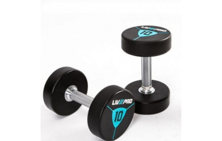 Гантели в уретане LIVEPRO Premium Urethane Dumbbells 10 кг, фото 1