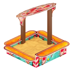 Песочница с навесом Ромашка (Пряничный домик) - ИО 5.01.16-03, фото 3