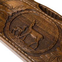 Нарды резные "Олень" с ручкой 60, Haleyan