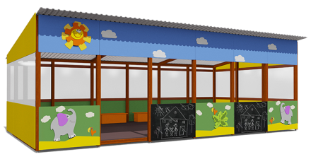 Теневой навес серия Тропикана ВСТ 1515/1 40 м2 для улицы, фото 1