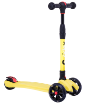 Самокат 3-колесный Stark 3D, 135/90 мм, желтый