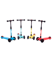 Самокат 3-колесный Stark 3D, 135/90 мм, желтый