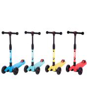 Самокат 3-колесный Stark 3D, 135/90 мм, желтый