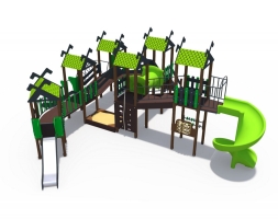 Детский игровой комплекс Лесная долина Н-1200 (Н-900 и винтовой скат Н-2000) ДИО 06070.1, фото 3