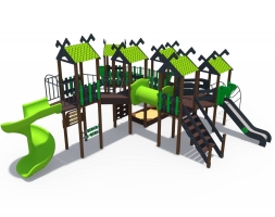 Детский игровой комплекс Лесная долина Н-1200 (Н-900 и винтовой скат Н-2000) ДИО 06070.1, фото 2